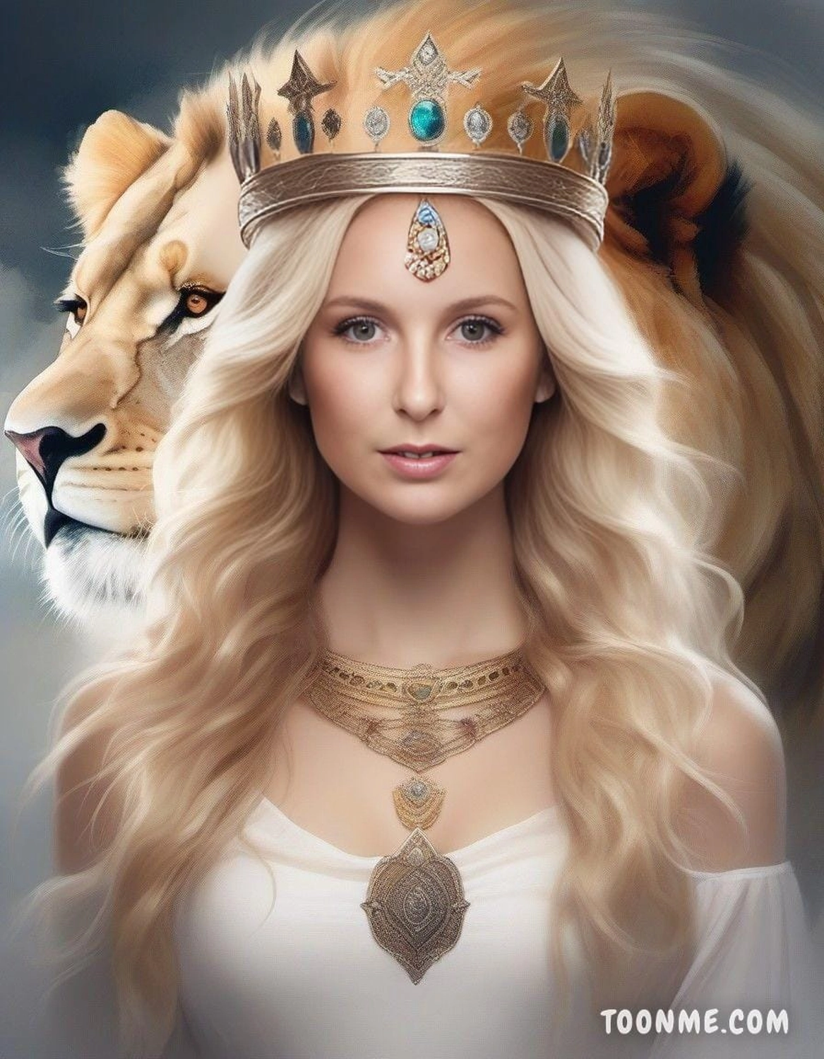 Queen of Angels - Spirituelle Lebensberatung & Duftkerzenverkauf - Königin mit einem Löwen